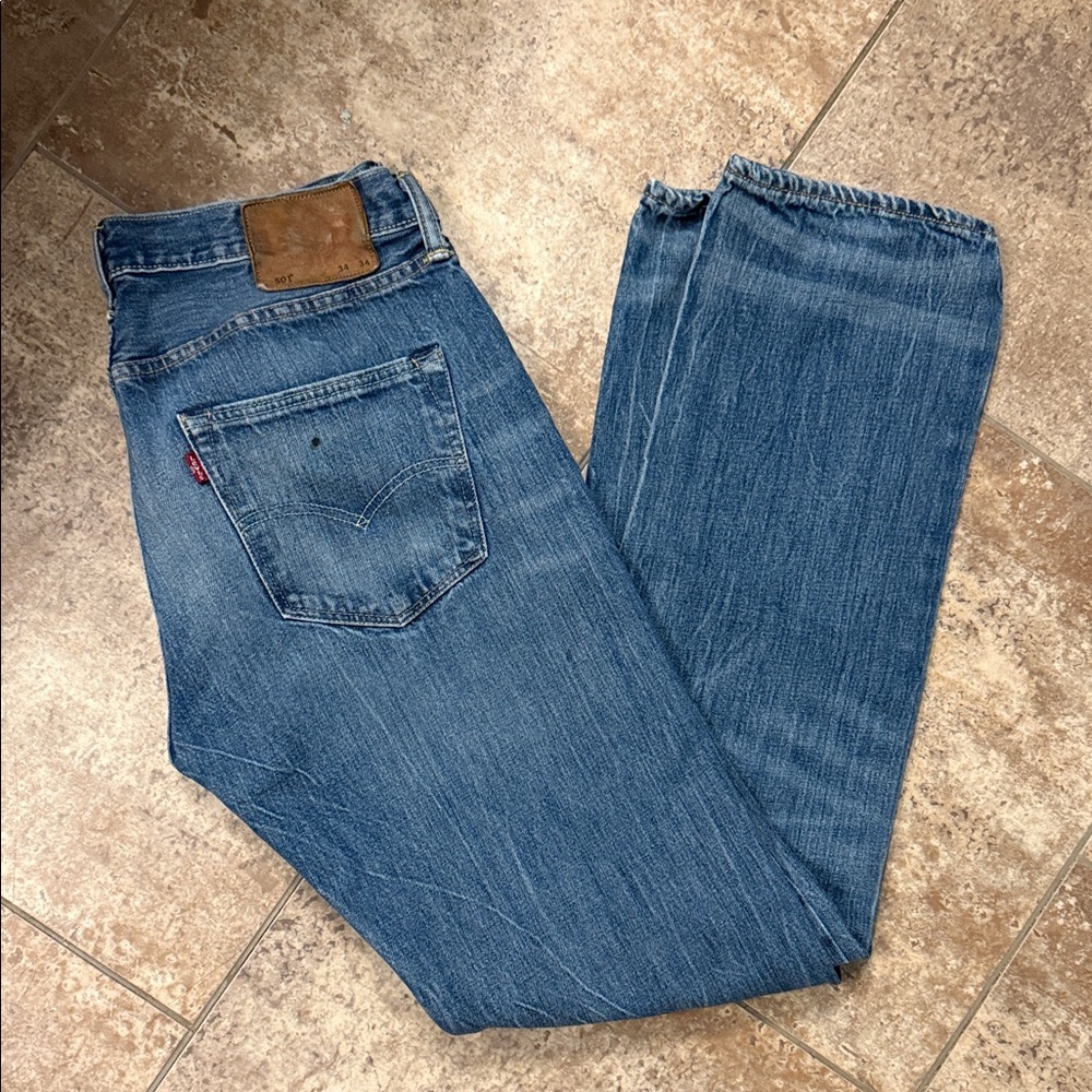 Levi’s 501 Classic Blue Denim Jeans 34x34